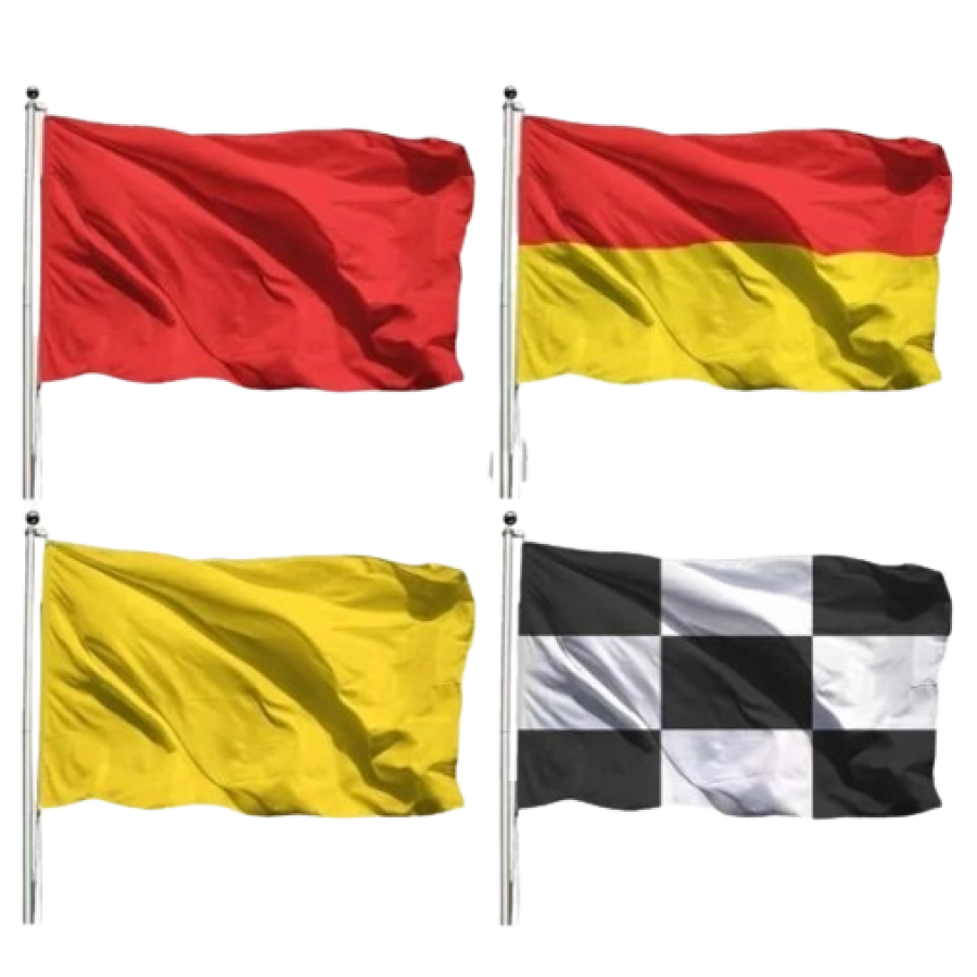 Deniz / Sahil Cankurtaran Bayrak Seti - 4'lü Deniz Takım