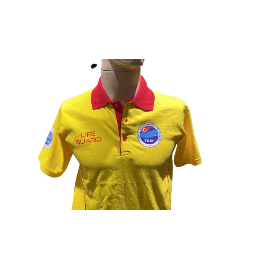 Cankurtaran Tişörtü - Pamuklu - Polo Yaka - Likralı - Şeritli Cankurtaran Tişörtü - Pamuklu - Polo Yaka - Likralı - Şeritli