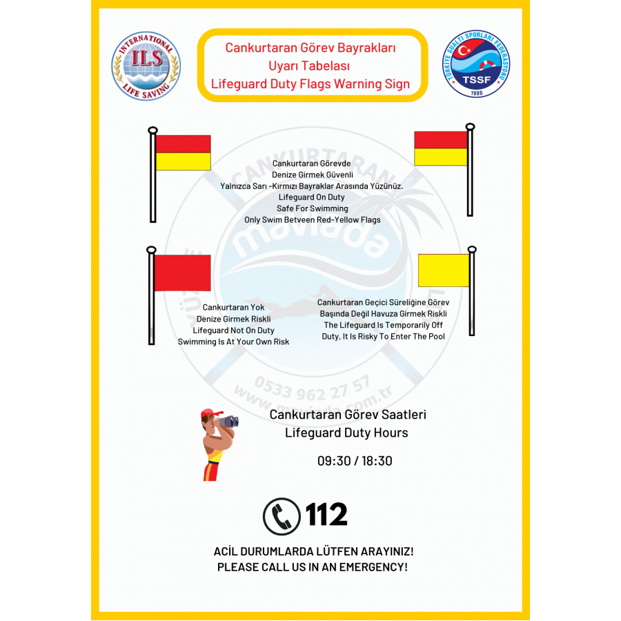 Cankurtaran Görev Bayrakları Panosu / Havuz